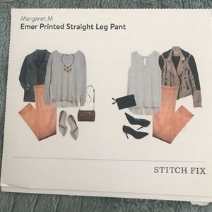 Emer Printed straight leg pant